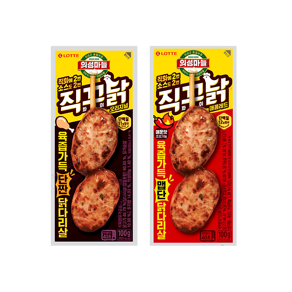 롯데 의성마늘직꾸닭100g 의성마늘직꾸닭레드