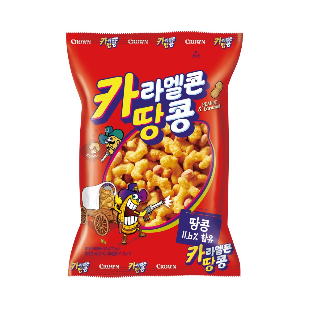크라운)카라멜콘땅콩150g
