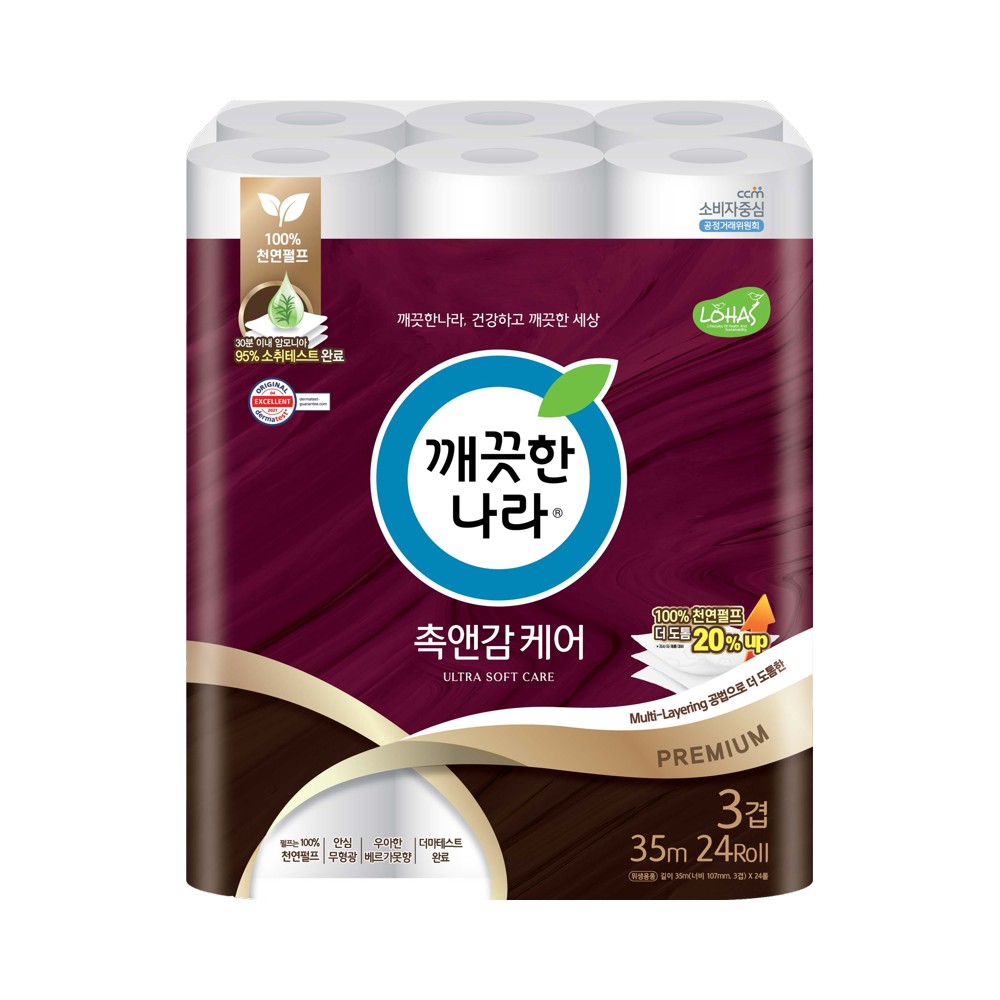 깨끗)촉앤감프리미엄24롤
