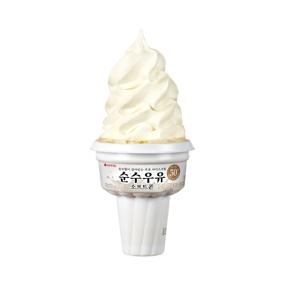 롯데)순수우유30%소프트콘