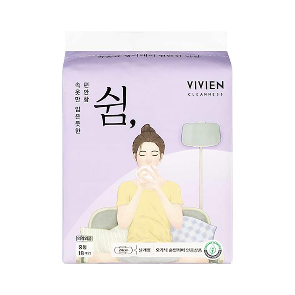 쉼)오가닉생리대중형18P